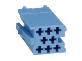 6 pin - hus til MINI-isostik blå