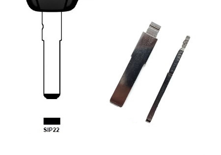 Bilnøgle reservedel<br>(Nøgleblad)