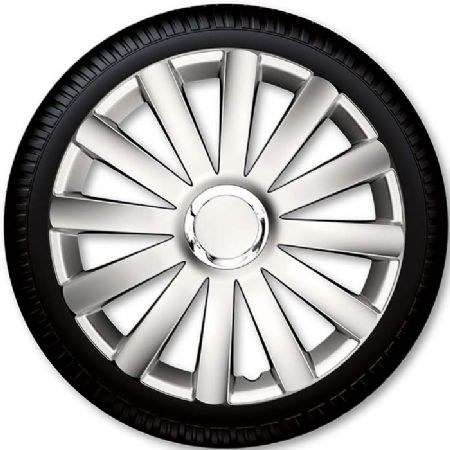 16" Spyder Pro silver hjulkapselsæt