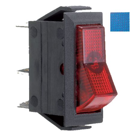 Kontakt firkantet on/off blå 16amp