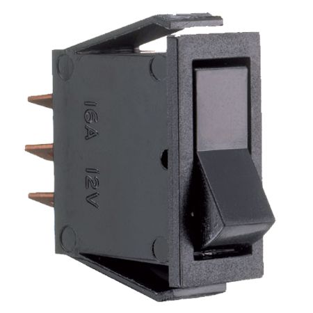 Kontakt firkantet omskifter sort 10amp