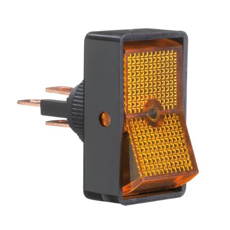 Kontakt firkantet on-off gul 16amp