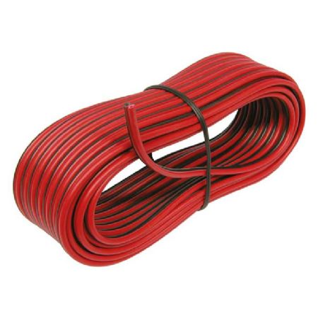 Kabel 2x0,75 kv. 5 meter rød