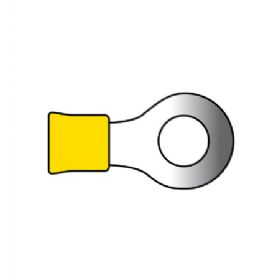 Kabelsko gul ring 5,3mm 2,5-6mm2 10 stk