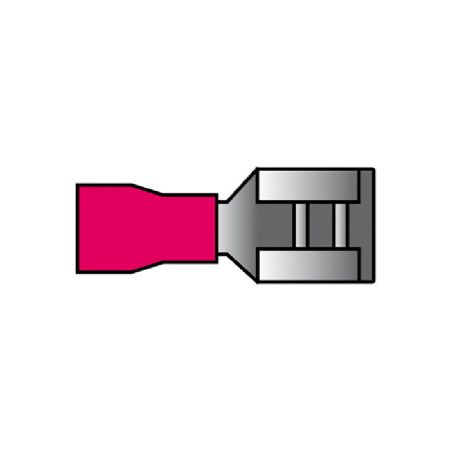 Kabelsko rød hun flad 0,5-1,5mm2 10 stk.