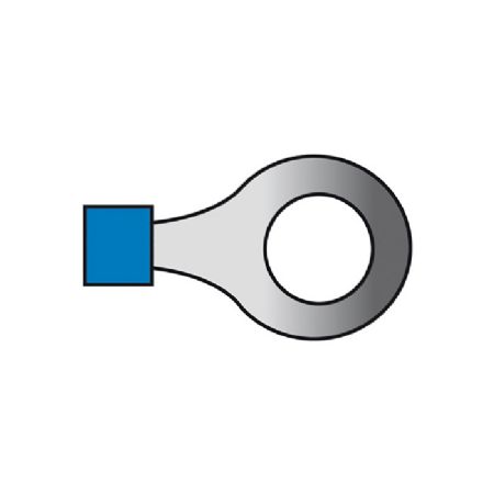 Kabelsko blå ring 6,4mm 1,5-2,5mm2 10 st