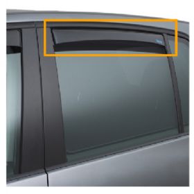Vindafviser bagrude 044324D - Ford C-max 2010 - sort