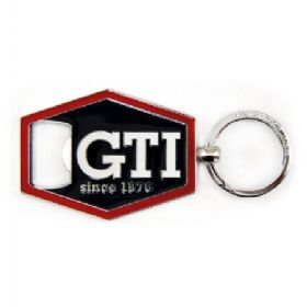 VW GTI nøglering sekskantet m. flaskeåbner, sort