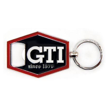 VW GTI nøglering sekskantet m. flaskeåbner, sort
