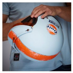 Gulf Oil Racing hjelm lyseblå str.M