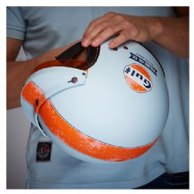 Gulf Oil Racing hjelm lyseblå str.XL