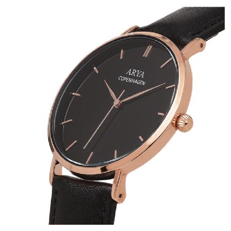 Arya Copenhagen Ethereal - Rose Gold Sort Læder Herreur