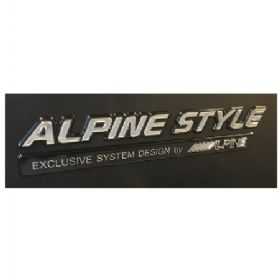 Alpine Style emblem sort/krom