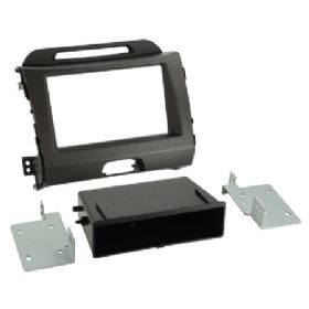 2-DIN facia m/lomme Kia Sportage 2010-2016 mørkegrå