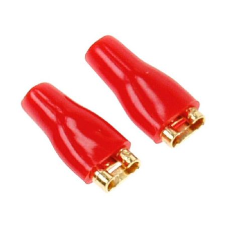 Rød højttalerstik 4,8mm 50 stk