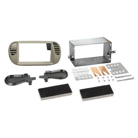 2-DIN radioramme Fiat 500 10/2007-07/2015 perlegrå