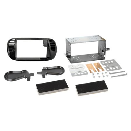 2-DIN radioramme Fiat 500 10/2007-07/2015 mat sort