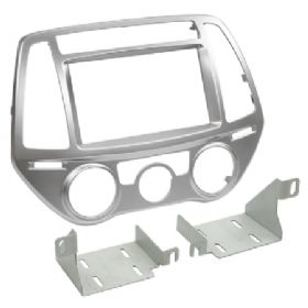 2-DIN radioramme Hyundai i20 07/2012-11/2014 sølv