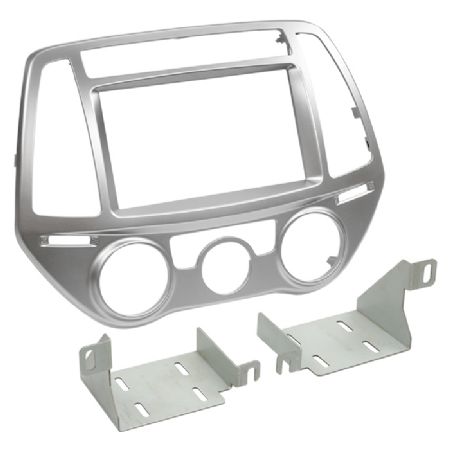 2-DIN radioramme Hyundai i20 07/2012-11/2014 sølv