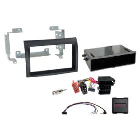 Komplet 2-DIN Kit m. rum Citroen/Opel/Peugeot sort