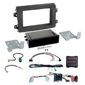 Komplet 2-DIN facia plate m. rum Citroen/Fiat/Opel ISO