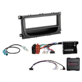 Komplet 1-DIN Kit Ford sort /CAN Bus Fakra