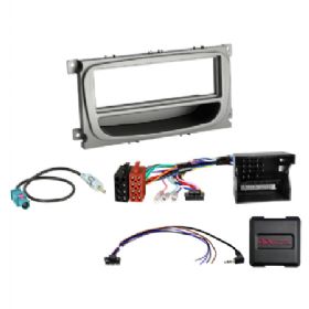 Komplet 1-DIN Kit Ford sølv /CAN Bus Fakra