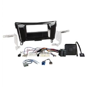 2-DIN kit m/lomme Qashqai/X-Trail ratbetj. 360° kam.