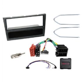 Komplet 1-DIN Kit m. rum Opel sort  analog