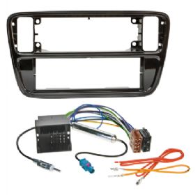 1-DIN kit VW Up 12/2011-06/2016 piano sort passiv