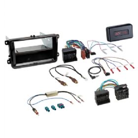 Komplet 2-DIN Kit m. rum Skoda/VW piano 40Pin/52Pin