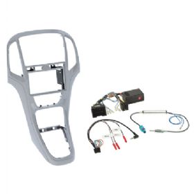 2-DIN kit Opel Astra J 2009-2018 platin sølv ratbetj.