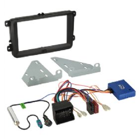 2-DIN kit Seat/Skoda/VW  CAN Bus/antenne sort