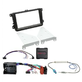 2-DIN kit Seat/Skoda/VW  ratbetj./antenne sort