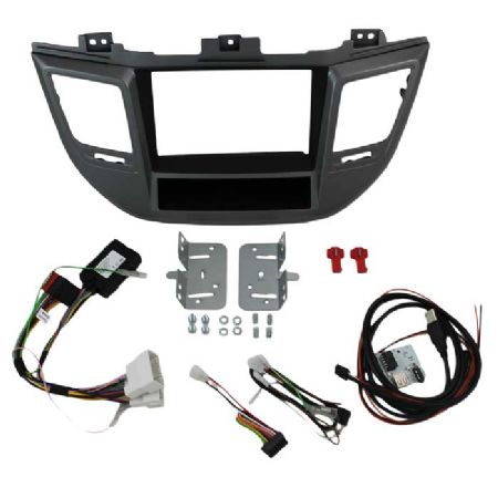 2-DIN kit Hyundai Tucson 2015->sort sølv