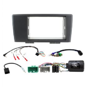 2-DIN komplet radioramme kit til Volvo S60/V70 grå