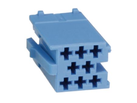 6 pin - hus til MINI-isostik blå