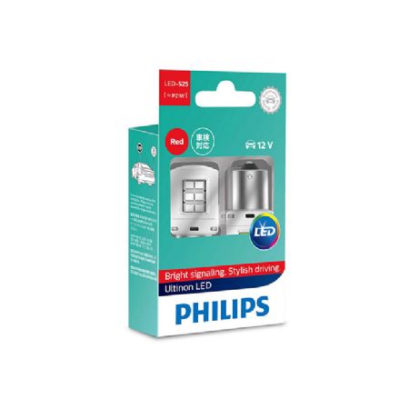 Philips Ultinon LED P21W Rød 12V - Sæt