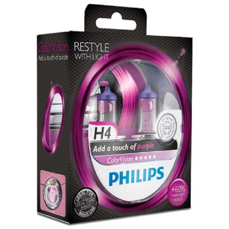 Philips Colorvision Lilla H4 60/55W 12V - Sæt