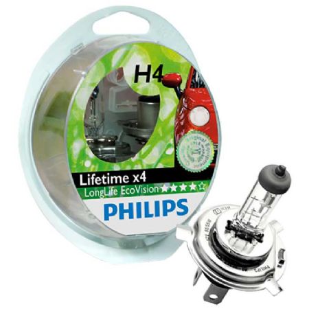 Philips LongLife EcoVision H4 60/55W 12V - Sæt