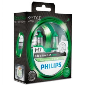 Philips h7 colorvision, grøn - 2-pak