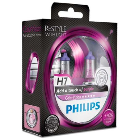 Philips Colorvision Lilla H7 55W 12V - Sæt