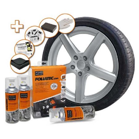 Foliatec fælgmaling kit 2K, blank metallic