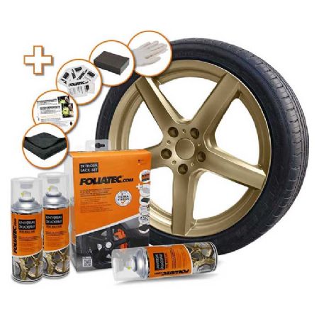 Foliatec fælgmaling kit 2K, blank bronze metallic