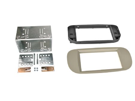 2-DIN kit Fiat 500 05->  beige