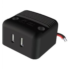 Dobbelt USB-C stik til påbygning 12/24V