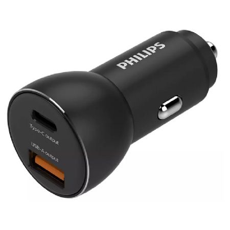 Philips USB fast-charge lader til cigarstik USB-A+C 36W