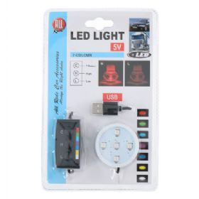 USB LED lys i 7 farver 5 volt til Poppy luftfrisker