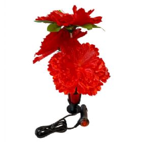 Blomst med LED lys, 12-32V, Rød
