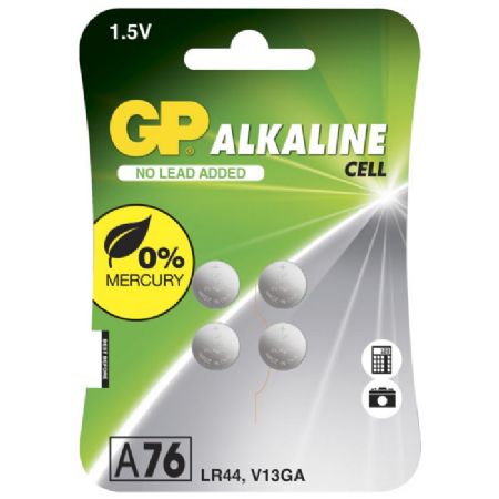 Gp alkaline knapcelle batterier 1,5v a76